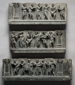 Bacchanaal reliëf, Pakistan, Gandhara, Buner gebied, vroege Kushan periode (AD 1-320) door Pakistani School
