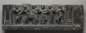 Bacchanaal reliëf, Pakistan, Gandhara, Buner gebied, vroege Kushan Periode (AD 1-320)