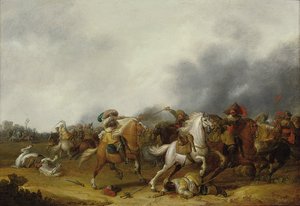 Een cavaleriegevecht, 1634 door Palamedes Palamedesz