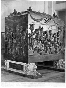 Sarcophagus van St. Helena met Romeinse ruiters en Barbarijse gevangenen door Paleo Christian