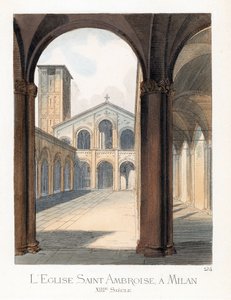 De binnenplaats van de Basiliek van Sant