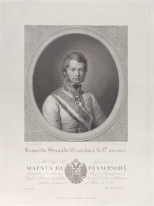 Ovaal portret van Leopold II, Groothertog van Toscane, 1833