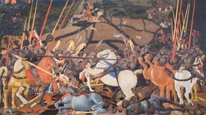 De slag bij San Romano door Paolo Uccello