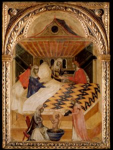 De geboorte van Sint Nicolaas van Myra