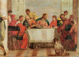 Detail van Het feest in het huis van Levi, 1573 (detail)