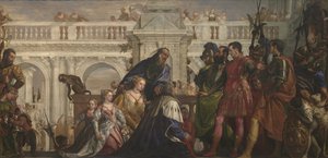 De familie van Darius voor Alexander, ca. 1565