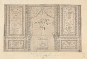 Standbeeld van Cupido in een Muur Niche door Paolo Vincenzo Bonomini
