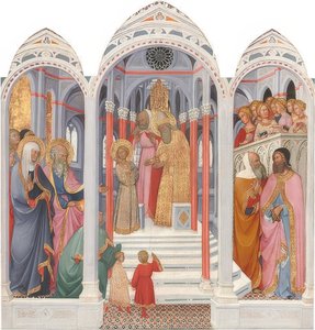De presentatie van Maria in de tempel. 1398-99 door Paolo di Giovanni Fei