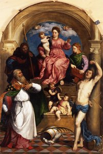 Madonna met kind en heiligen