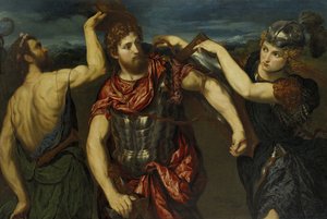 Perseus Gewapend door Mercurius en Minerva door Paris Bordone