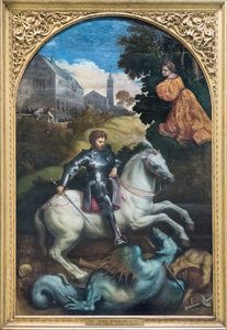 Sint-Joris doodt de draak door Paris Bordone
