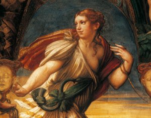 Legende van Diana en Actaeon (detail) door Parmigianino