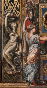 De drie wijze maagden en drie dwaze maagden (detail)