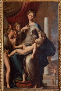 Maagd met lange nek (1534) door Parmigianino