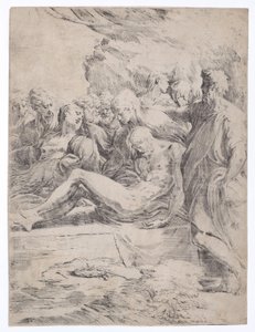 Graflegging naar links door Parmigianino