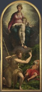 De Madonna en Kind met heiligen Johannes de Doper en Hiëronymus, 1527