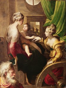 Het mystieke huwelijk van Sint-Catharina door Parmigianino