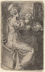 Maagd en Kind door Parmigianino