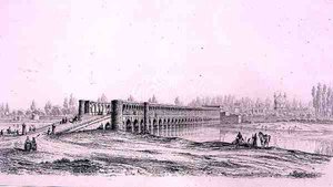 Allah Verdi Khan Brug, in Isfahan, uit 