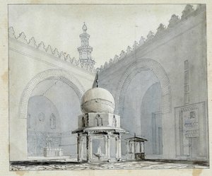 Binnenplaats van de moskee van Sultan Hassan, Caïro, Egypte