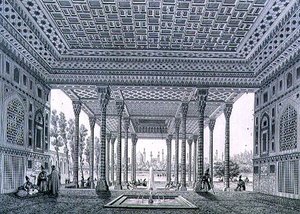 Interieur van het Paviljoen van Spiegels, Isfahan, plaat 35 uit 
