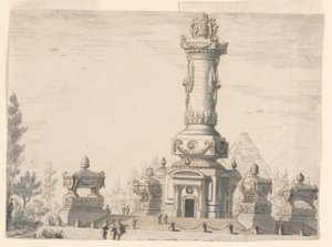 Ontwerp voor een podium: Een begraafplaats door Pasquale Canna