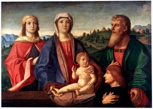 Madonna en Kind met Heiligen en Donateur