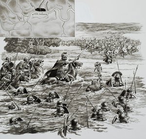 Londen: De hoofdstad die de Romeinen bouwden (gouache op papier)