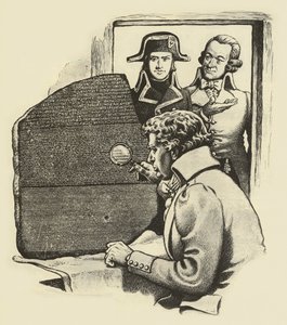 De steen van Rosetta (litho)
