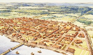 Luchtfoto van Romeins Londen