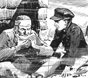 Illustratie voor Grote Verwachtingen door Charles Dickens (pen en inkt)
