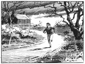 Illustratie voor Grote Verwachtingen door Charles Dickens (pen en inkt)