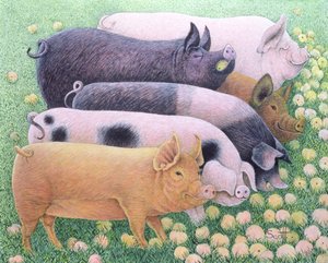 Puur plezier (acryl op calico)