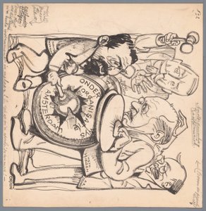 Amsterdamse wethouders door Patricq Kroon (signed by artist)
