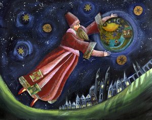 Michel de Nostradamus, astroloog. Illustratie door Patrizia La Porta. door Patrizia La Porta