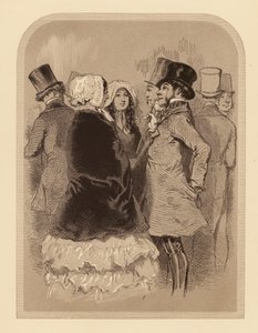 Gavarni in Londen: De flaneur in Regent Street (litho) door Paul (after) Gavarni