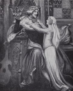 Koning Richard II met de jonge Isabella van Valois
