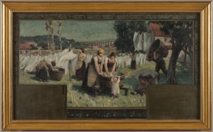 Schets voor het stadhuis van Arcueil-Cachan: Les Blanchisseuses