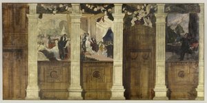 Schets voor het stadhuis van het 4e district: Le Bal à la ville ou La Fête mondaine door Paul Albert Besnard