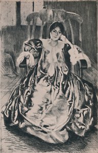 De zijden jurk, 1887, 1946 door Paul Albert Besnard