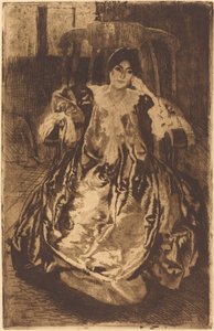 De Zijde Jurk La Robe de Soie, 1887 door Paul Albert Besnard