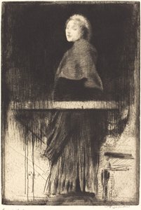 Vrouw in een Cape, 1889 door Paul Albert Besnard