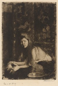 Vrouw met een vaas door Paul Albert Besnard