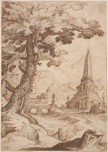 Heroïsch landschap door Paul Bril
