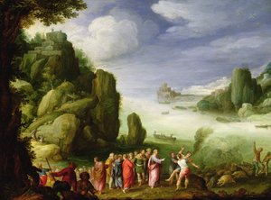 Christus geneest de bezetene van Gerasa, 1608 door Paul Bril