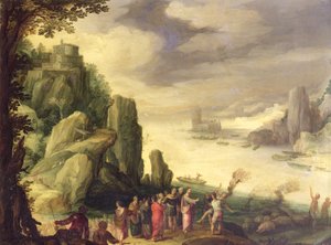 Christus verdrijft duivels door Paul Bril
