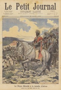 De Negus Menelik bij de slag van Adwa