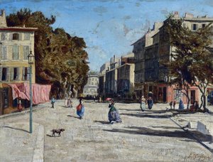 La Canebière, uitzicht op de allées van Meilhan door Paul Camille Guigou