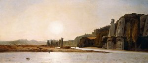Zonsopgang aan de Oevers van de Durance bij Mirabeau, 1865 door Paul Camille Guigou