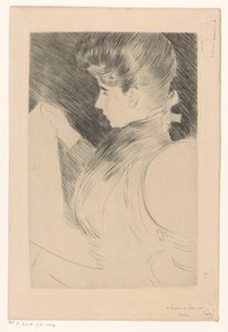 Lezende vrouw door Paul Cesar Helleu